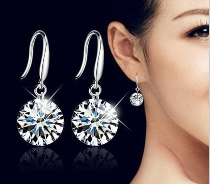Stylist Silver Shiny Earrings - ValasMall