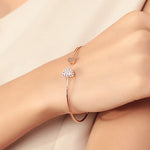 Adjustable Crystal Double Heart Bow Luxury Bracelet - ValasMall