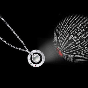 100 Languages "I Love You" Projection Necklace & Ring
