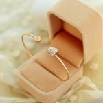 Adjustable Crystal Double Heart Bow Luxury Bracelet - ValasMall