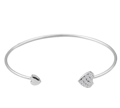 Adjustable Crystal Double Heart Bow Luxury Bracelet