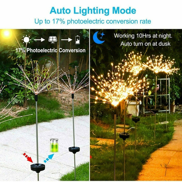 Solar Powered Firework Lights
