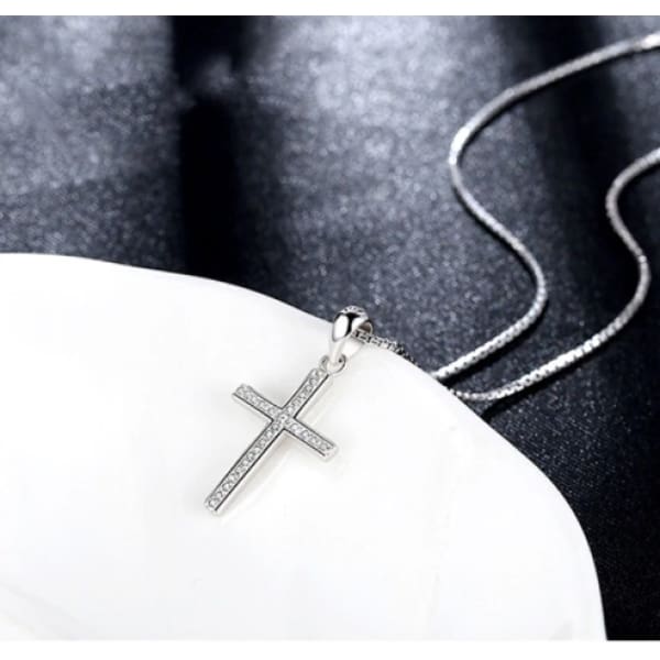 Luxury Silver Cross Necklace - ValasMall