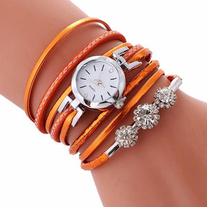 Leather Quartz Casual Bracelet Watch - ValasMall