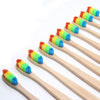 Colorful Rainbow Head Wooden Oral Care Brush - ValasMall