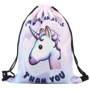 Unicorn 3D Printing Fashionable Bag - ValasMall