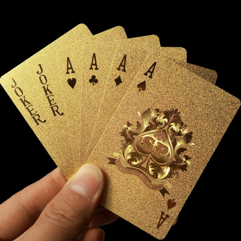 Waterproof Golden Playing Durable Cards - ValasMall