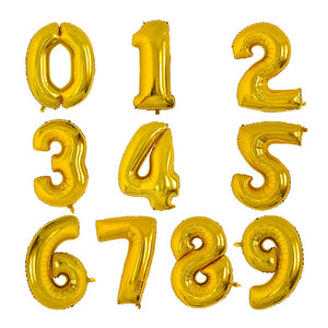 Gold Decorative Number Balloon For Party - ValasMall