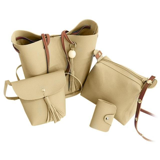 PU Leather Fashion Handbag Set - ValasMall