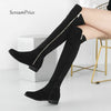 W-leather long winter boots - ValasMall
