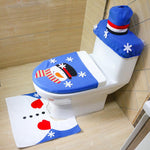 Christmas Snowman Decorative Toilet Set - ValasMall
